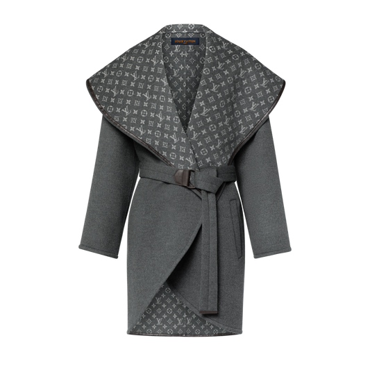 Oversized Collar Wrap Coat