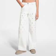 Signature Sequin Wide-leg Jeans