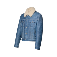 Trompe L’Oeil Denim Shearling Trucker