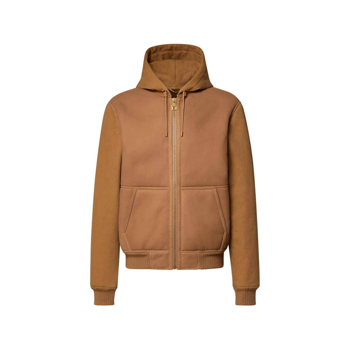 Water-Repellent Shearling Cotton Mix Hooded Blouson