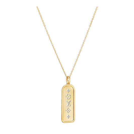 Les Gastons Vuitton Large Tag Pendant, Yellow Gold