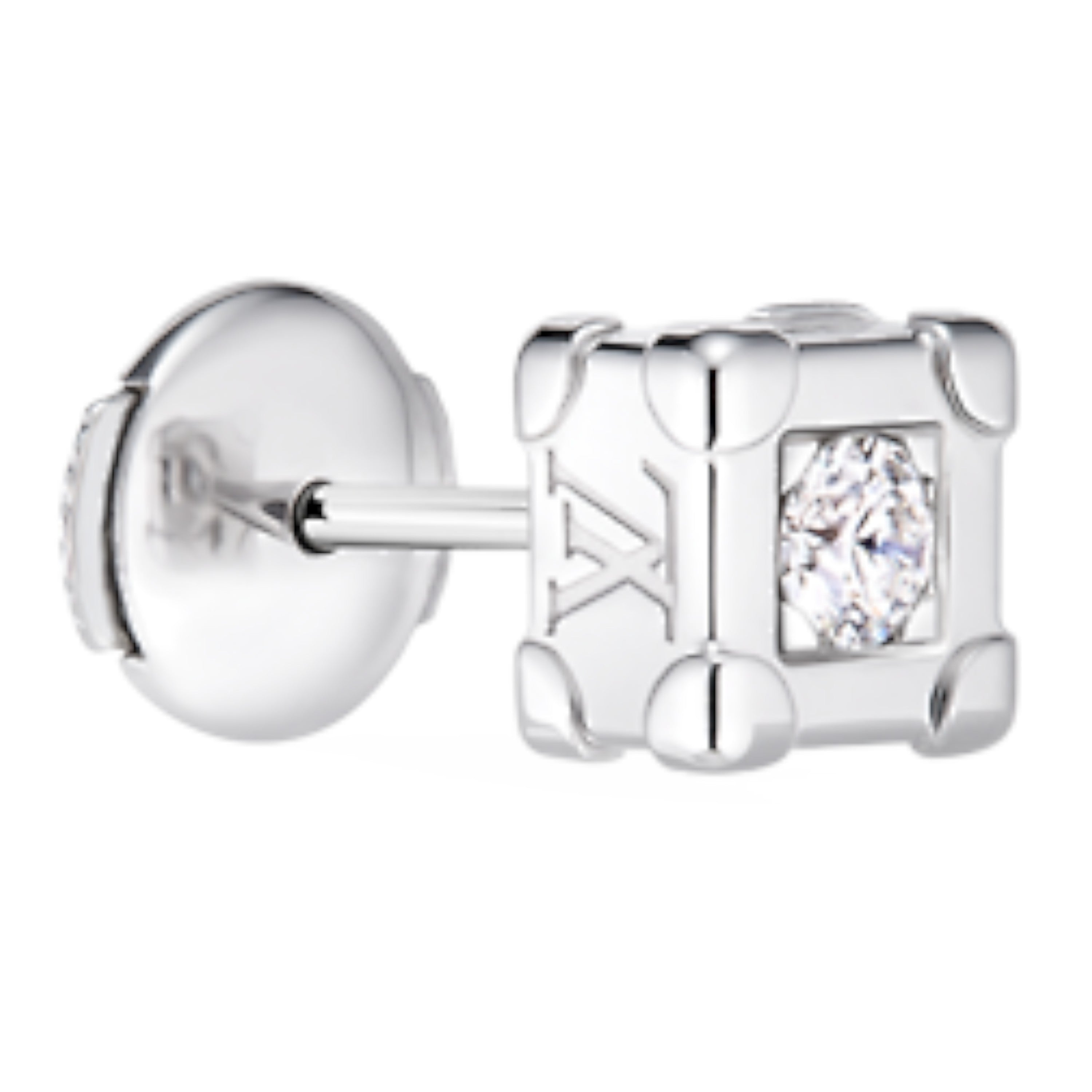 Les Gastons Vuitton Trunk Stud, White Gold and Diamond