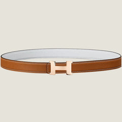 Mini Constance belt buckle & Reversible leather strap 24 mm