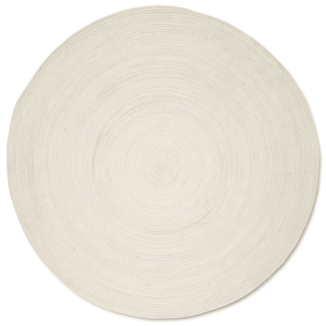 Merino Round Rug White