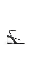 Invisible Thong Sandals In Patent Calfskin