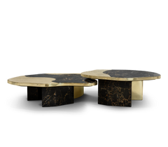 Ophelia Portoro Marble And Gold Center Table