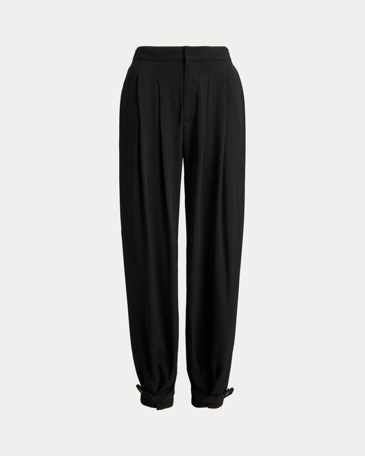 Pleated Crepe Jodhpur Trouser