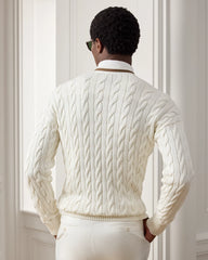 Wimbledon Cable-Knit Cardigan