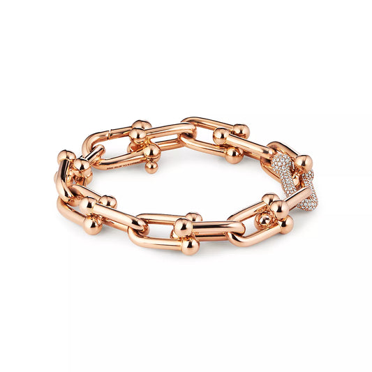 Rose Gold Large Link Bracelet
