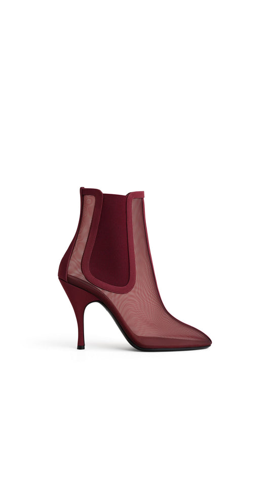 Heeled Chelsea Boots In Mesh