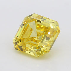 Asscher Cut Fancy Vivid Yellow 1.01 ct