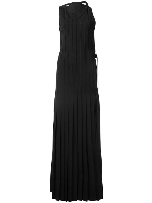 Pleated Plastron Gown