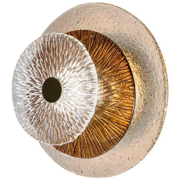 Wall Lamp in Brass Champagne with Decorative Discs in different colours