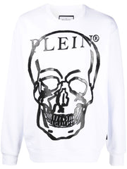 Skull-Print Crew Neck Sweatshirt
