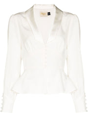 Adeline silk-crepe jacket