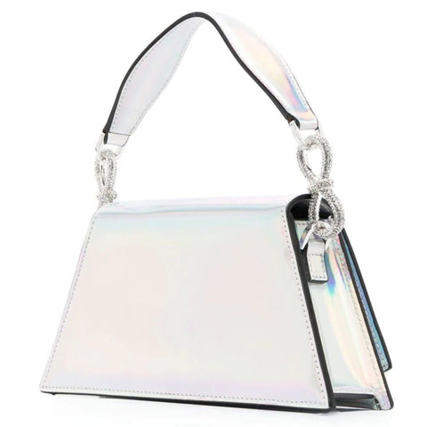 Iridescent Effect Bow Detail Mini Bag