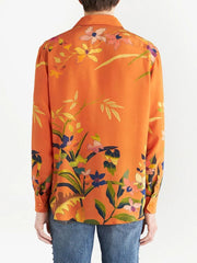 Leafy Floral Silk Shirt