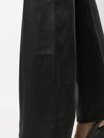 Leather Wide-Leg Trousers
