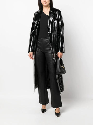 Leather Wide-Leg Trousers