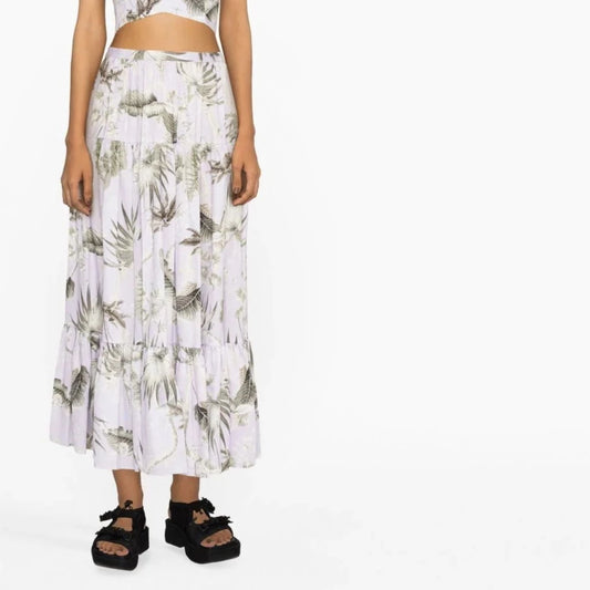 Olympia Floral-Print Maxi Skirt