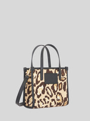 MINI SHOPPING BAG WITH ANIMALIER EMBROIDERY