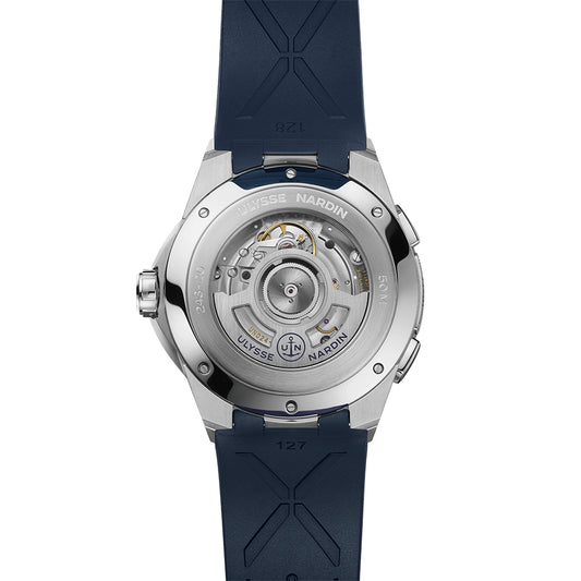 Ulysse Nardin - Executive Dual Time Steel Blue - Rubber Strap - 42mm