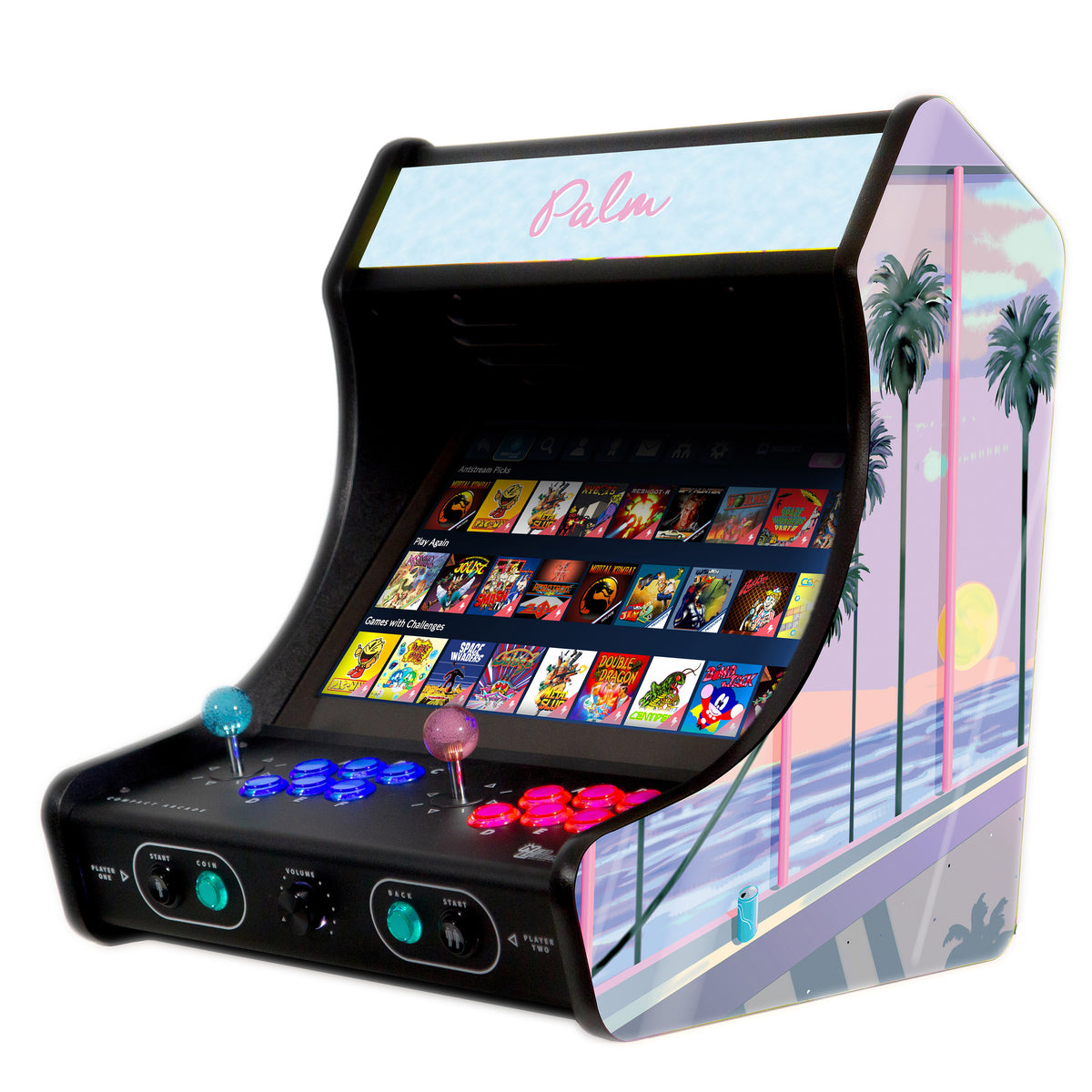 Neo Legend Compact Arcade - Miami Palm artwork by Yoko Honda