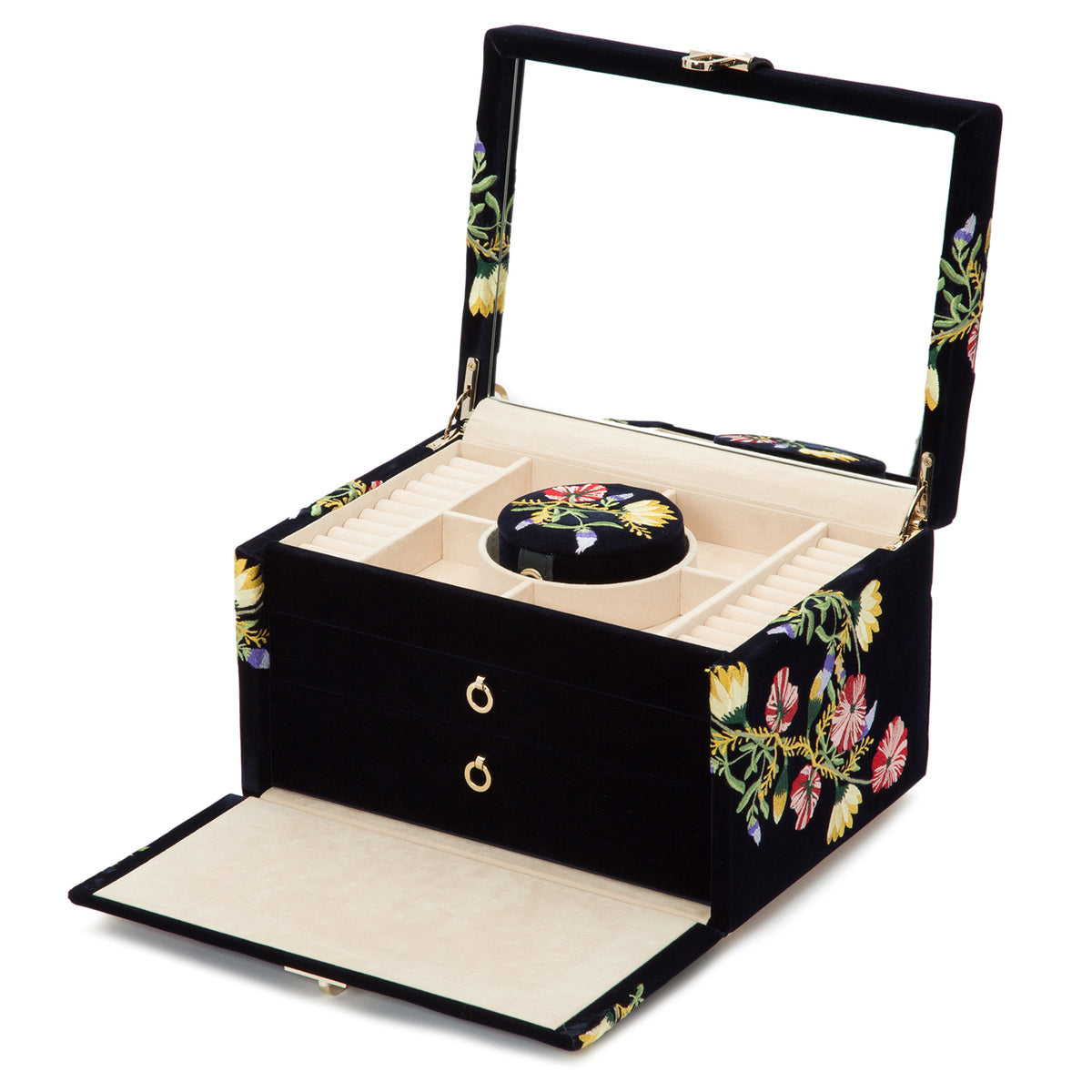 Zoe Medium Jewelry Box Indigo