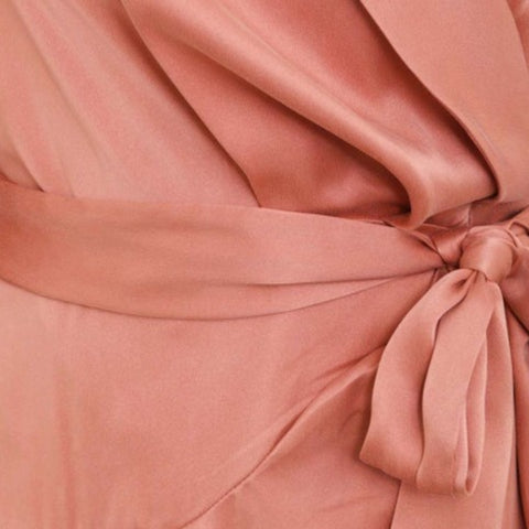 Silk Wrap Mini Dress