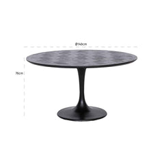 Dining table Blax Round Ø140 (Black)