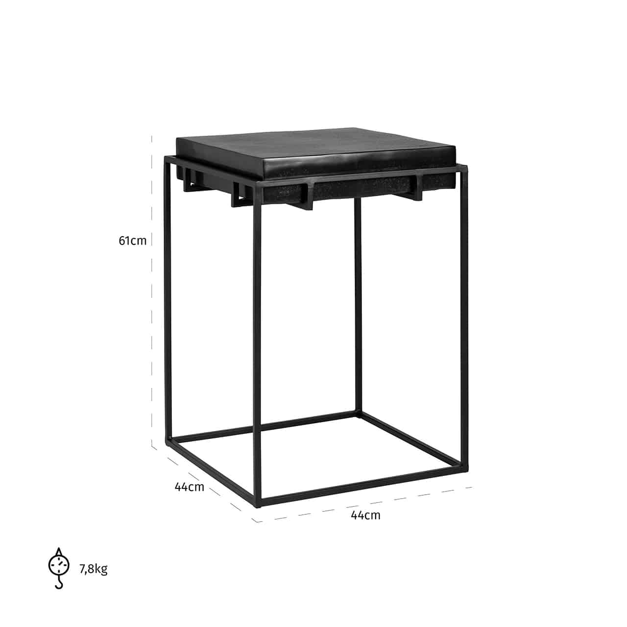 Side table Bolder aluminium black