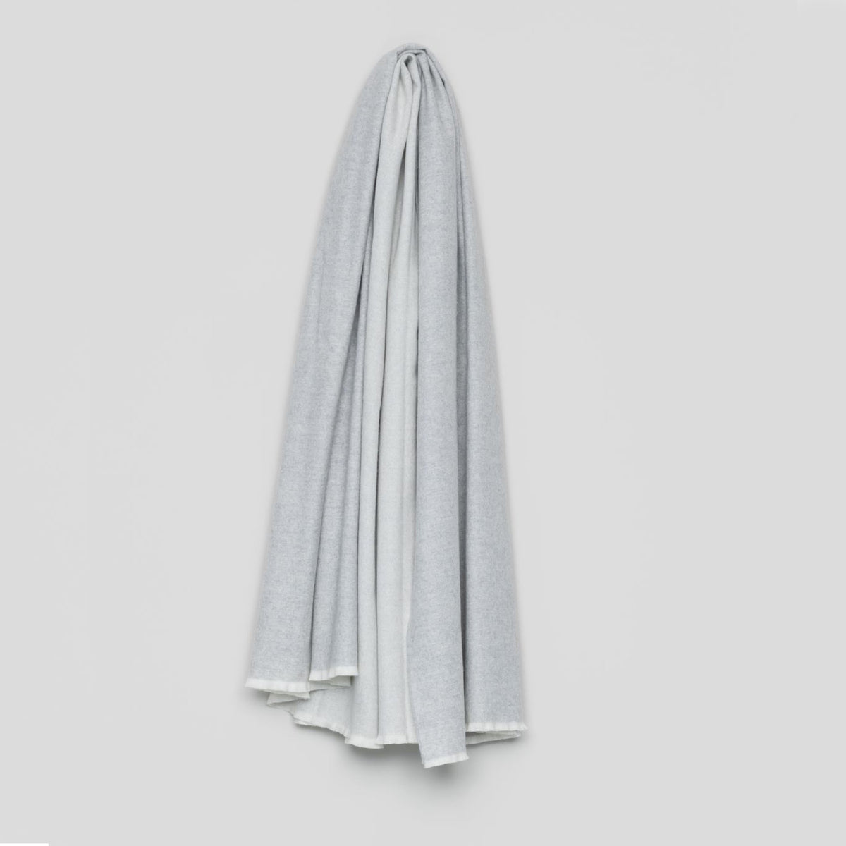 Heirlooms white silver colour cashmere and lambswool bedroom throws 