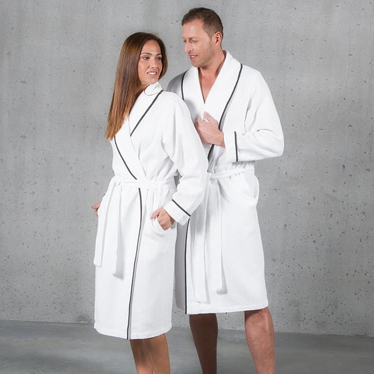 Hierlooms bathroom Robe sets with a variety of different colour piping