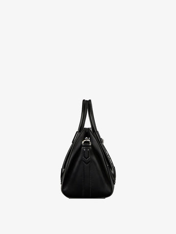 Mini Antigona Lock Bag in Box Leather