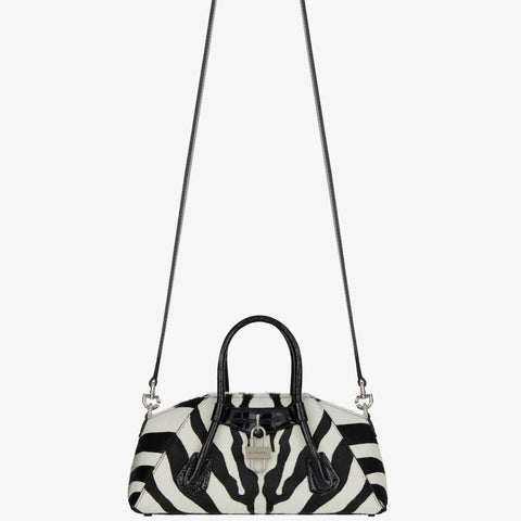 Mini Antigona Stretch Bag In Zebra Printed Haircalf