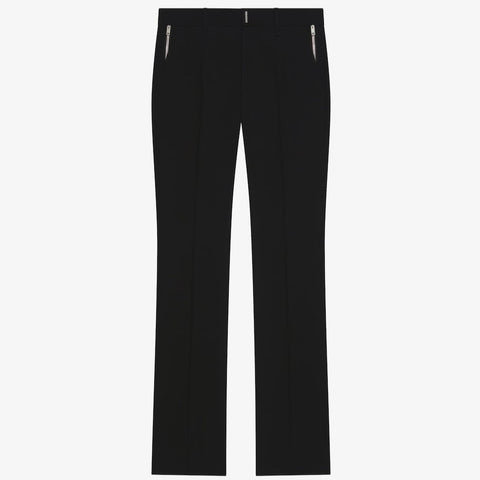 Classic-fit Pants With Darts In Technical Wool