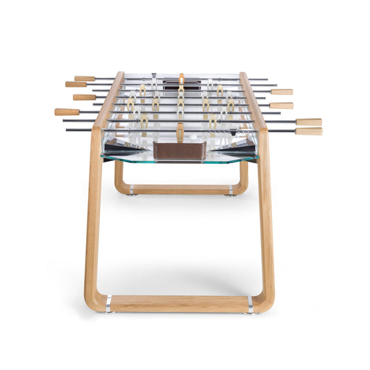 Derby Wood Foosball Table With Natural Oak & Glass