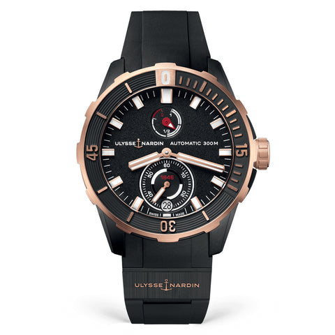 Ulysse Nardin - Diver Chronometer Black & Gold - Rubber & Titanium strap - 44mm