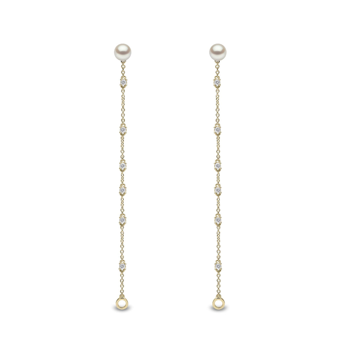 Trend Freshwater Pearl and Diamond Earrings in 18ct Gold
