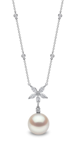 Mayfair South Sea Pearl and Diamond Necklace 18ct White Gold