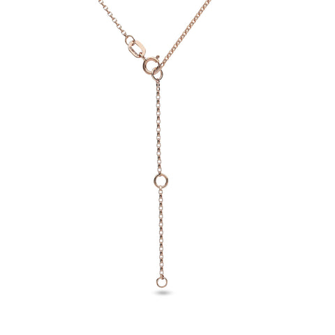 Sleek Akoya Pearl and Diamond Necklace in 18ct Rose Gold