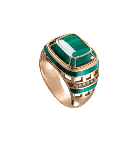 Cedille Malachite Cage Ring