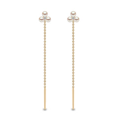 Trend Freshwater Pearl and Diamond Earrings in 18ct Gold
