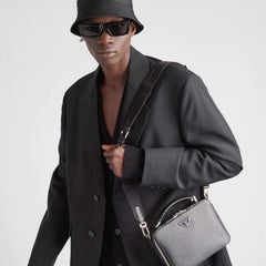 Medium Prada Brique Saffiano Leather Bag