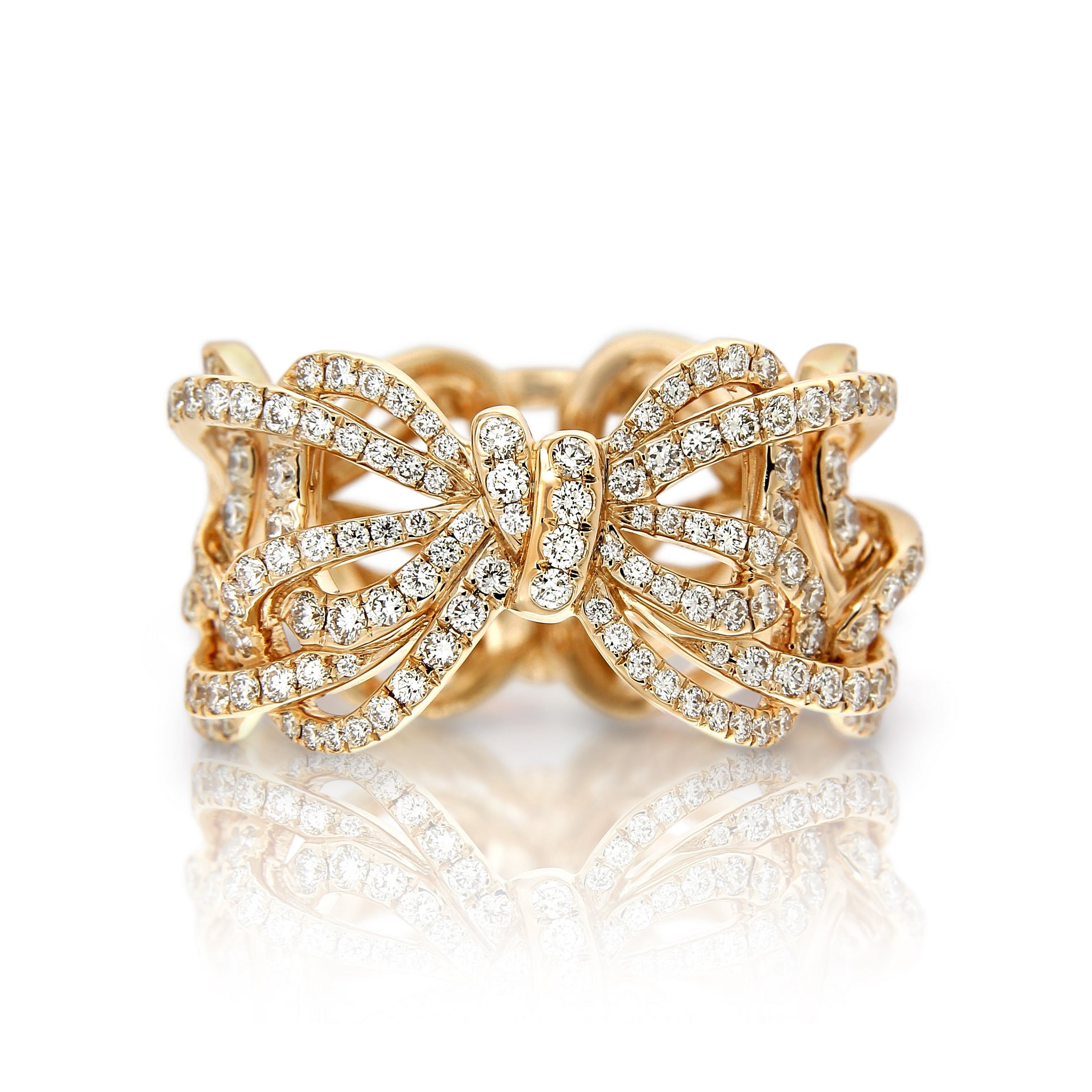 VanLeles -  Lyla's Bow Collection: Wired band ring - Rose Gold
