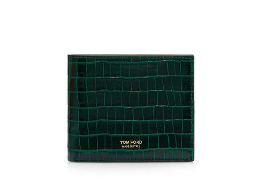Glossy Printed Croc Classic Bifold Wallet