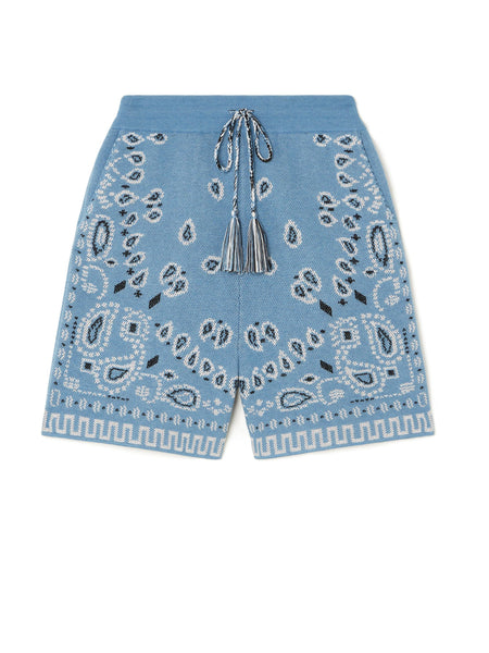 Louis Vuitton Rainbow Monogram Denim Shorts, Blue, 34