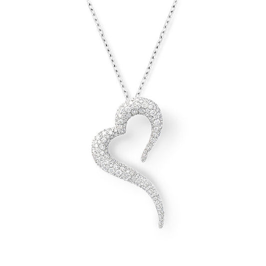 Pendant crafted in 18K White Gold Amor Collection