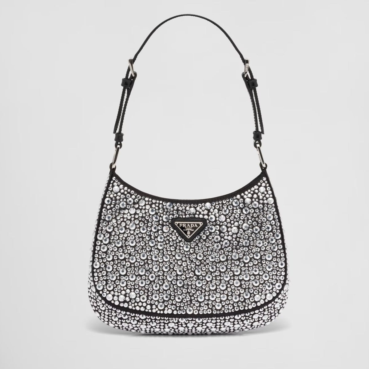 Prada Cleo Satin Bag With Crystals