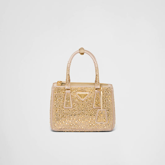 Prada Galleria satin mini-bag with crystals